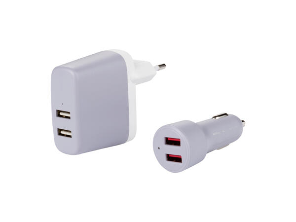 DUÁLNÍ USB NABÍJEČKA / NABÍJECÍ ADAPTÉR PRO MOTOROVÁ VOZIDLA
