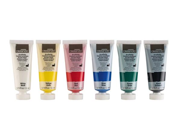 Acrylic paints, 6 pieces