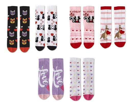 Girls', Ladies' or Unisex 2-Pack Socks