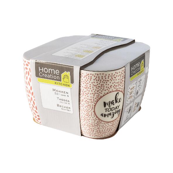 HOME CREATION KITCHEN(R) 				Mugs, 4 st.