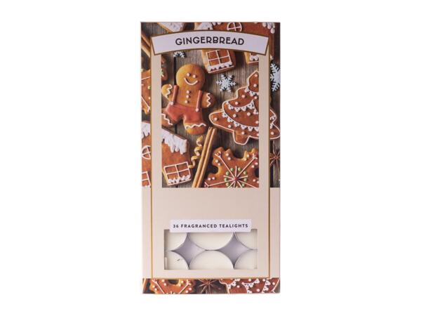 Gingerbread Scented Tealights - 36 Pack