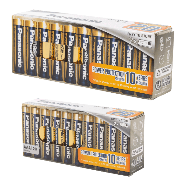 PANASONIC(R) 	 				Batterien, 20 St.