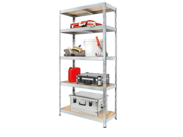 Metal shelving unit