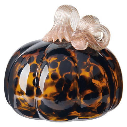 Handcrafted Glass Pumpkin, Tortoise