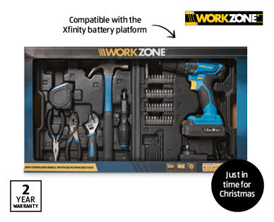 20V Drill with 56pc Project Tool Kit