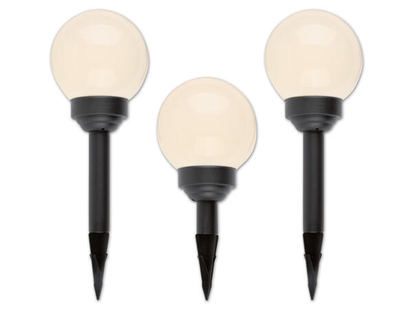 LED-Solar-Kugelleuchte, 3 Stück