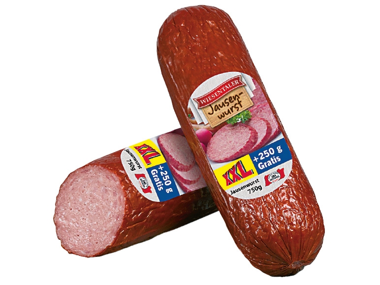 WIESENTALER Jausenwurst 500 g + 250 g gratis
