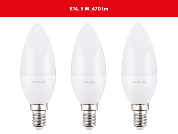 Philips LED-Leuchte/​Filamentleuchte, 3 Stück