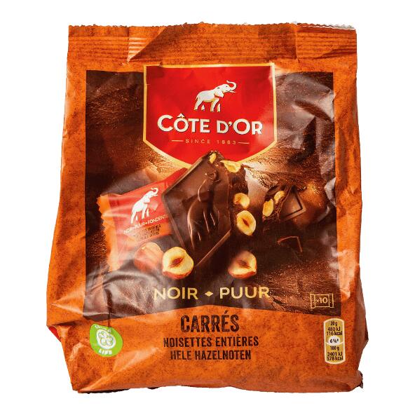 CÔTE D'OR(R) 				Carrés Zartbitterschokolade, 10 St.