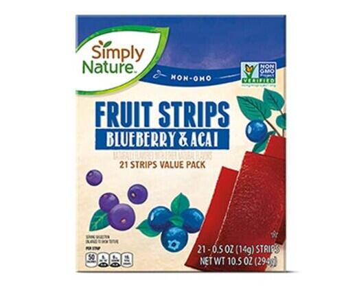 Simply Nature 
 Pomegranate or Blueberry Acai Fruit Strips