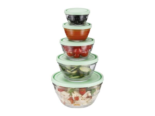 Livarno Home Green Glass Bowl Set - 5 Pack