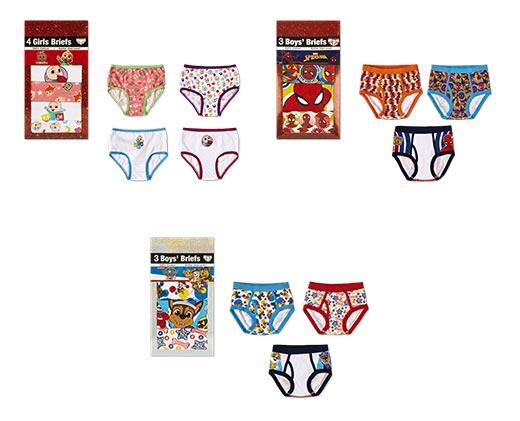 Girls' 4-Pack or Boys' 3-Pack Underwear