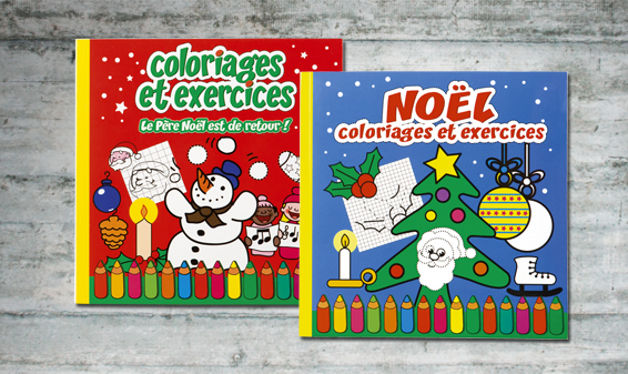 Livre de coloriages et exercices de Noël