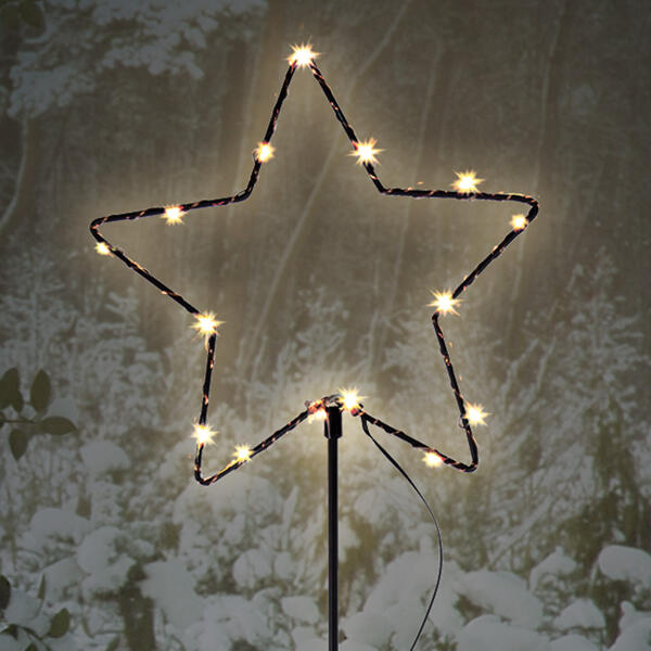 LED-Winter-Gartenstecker