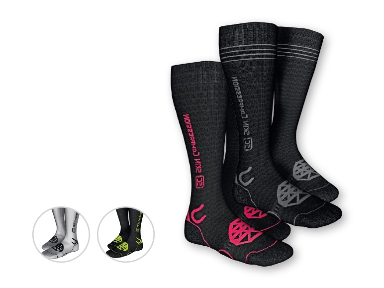 CRIVIT Ladies' or Men's Compression Running Socks