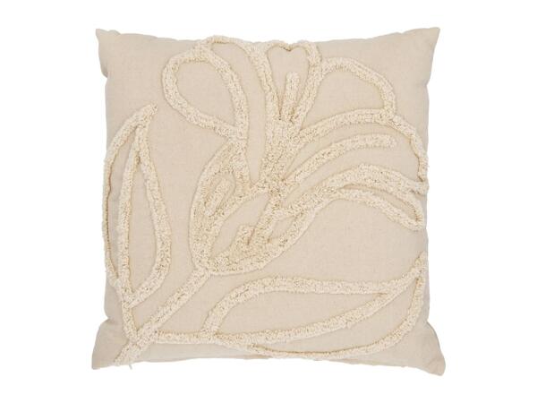 Livarno Beige Cushion With Floral Pattern