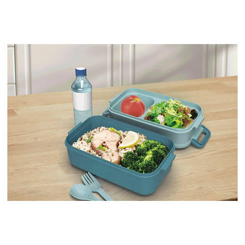 Two Tier Food Storage Box, Green & Teal