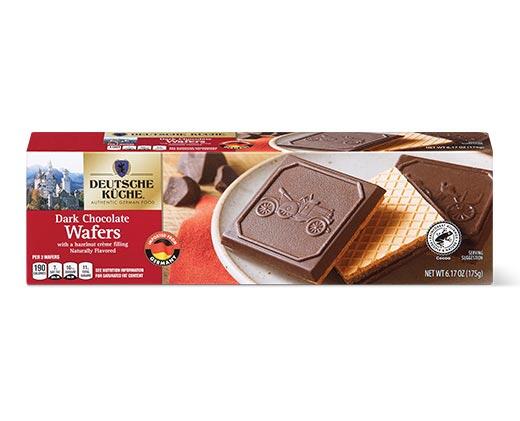 Deutsche Küche Milk or Dark Chocolate Covered Wafers