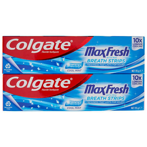 Max Fresh Cool Mint Toothpaste 2 x 115g