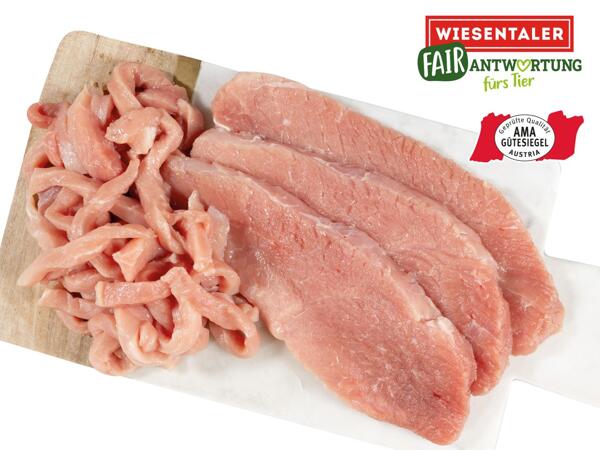 Frische Schnitzel oder frisches Geschnetzeltes