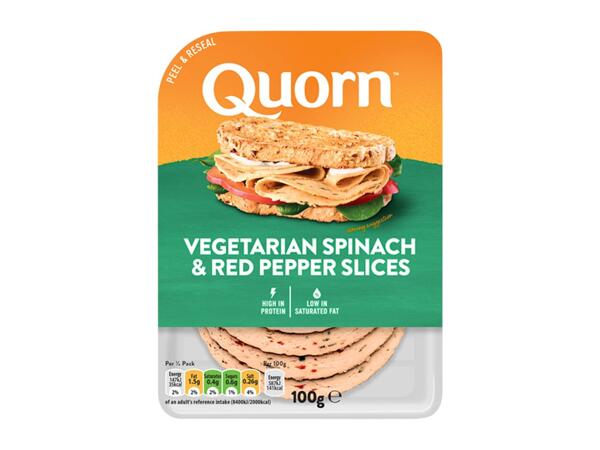 Quorn Spinach & Red Pepper Slices