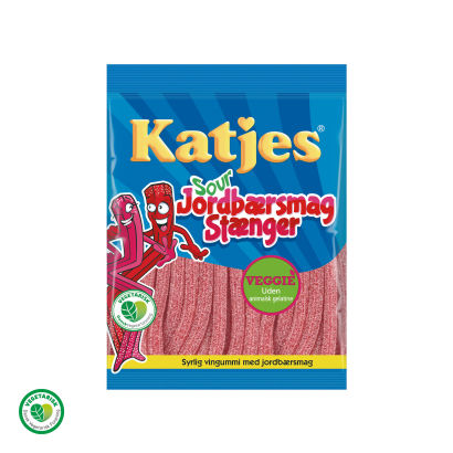 KATJES 
Sour jordbærstænger