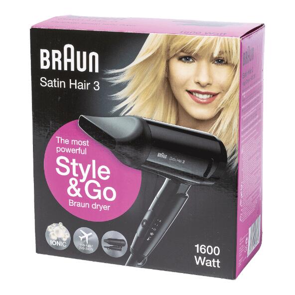 BRAUN(R) 				Haardroger Satin Hair Style & Go