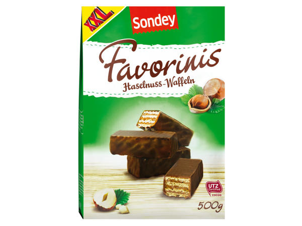 SONDEY Favorinis Haselnuss-Waffeln 400 g + 100 g GRATIS