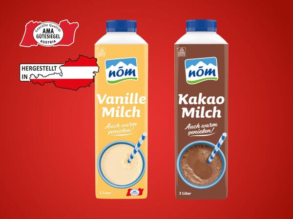 Kakao oder Vanille-Milch