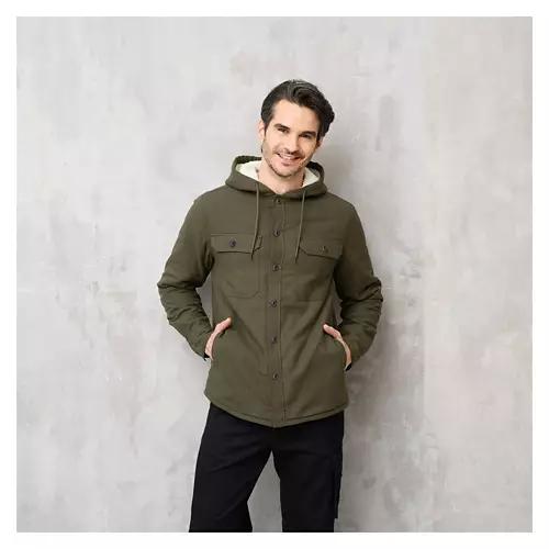 Men's Flannel Shirt Jacket - Green, XXL