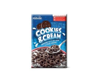 Millville Chocolate or Golden Cookies & Cream Cereal