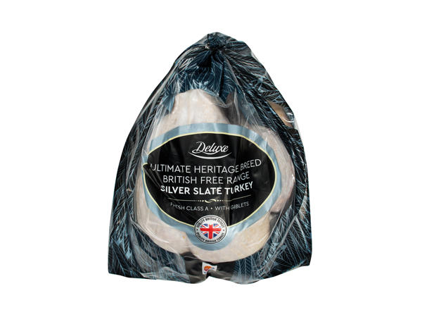 Deluxe Ultimate Heritage Breed Free Range Silver Slate British Turkey