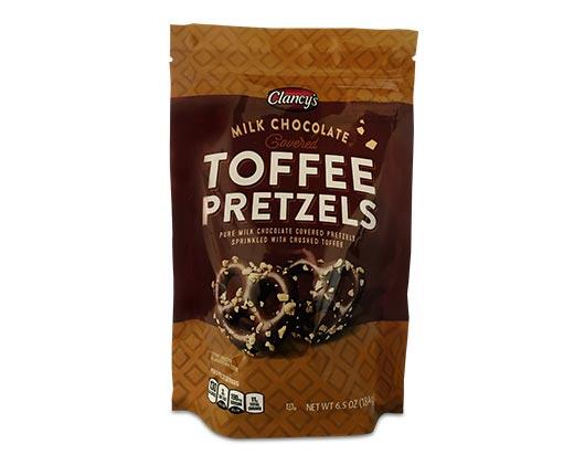 Clancy's 
 Milk Chocolate Covered Toffee Pretzels