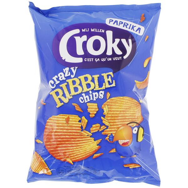 Chips gaufrées Croky Paprika