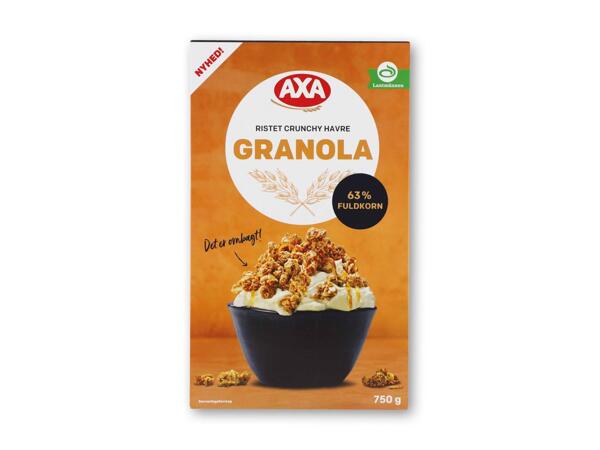 AXA crunchy granola, havre- eller rugfras
