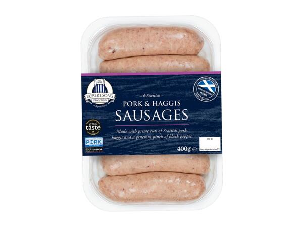 Robertson's Pork & Haggis Sausages