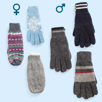 Gants tricotés
