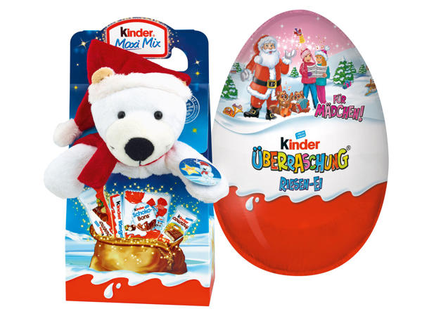 KINDER Maxi Mix Plüschtier oder Überraschung Riesen-Ei
