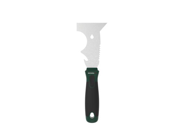 Multi-purpose decorating tool, drywall decorators knife, trowel or paint & plaster mixing paddle