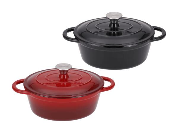 Cocotte ovale en fonte premium