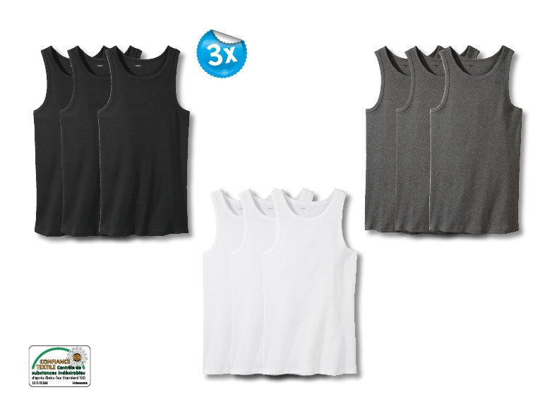 Débardeurs, lot de 3
