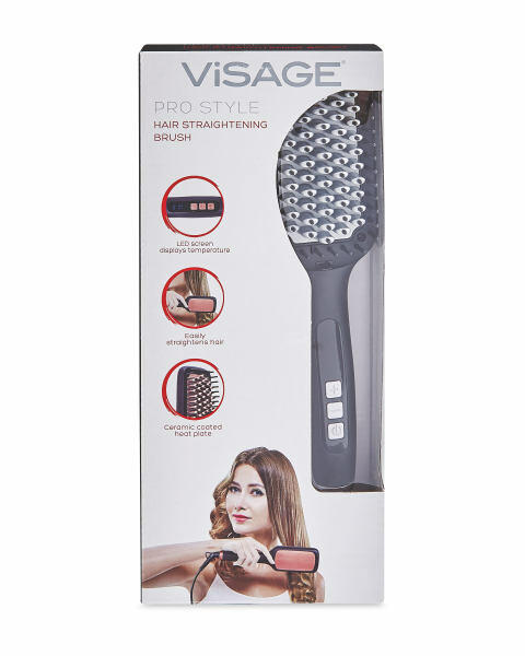 Black/Silver Hair Straightener Brush