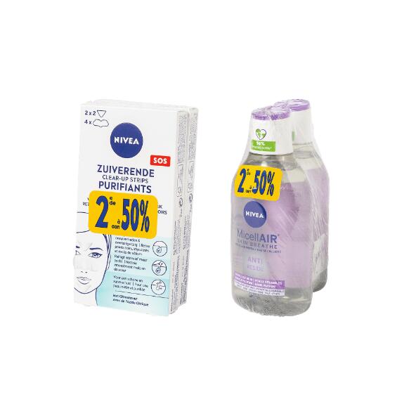 NIVEA(R) Eau micellaire ou strips purifiants, 2 pcs