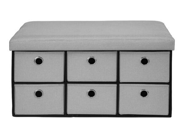 Livarno Grey Storage Ottoman