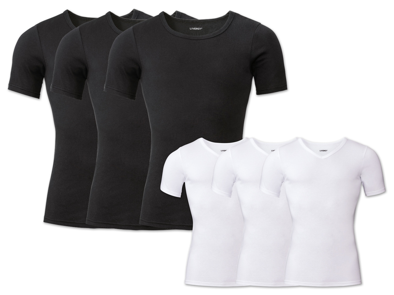 LIVERGY(R) Herren T-Shirt, 3 Stück1