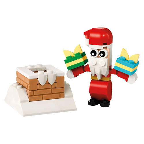 60 Piece Holiday Building Blocks - Chimney Fun with Santa