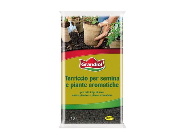 Soil for sowing and aromatic plants