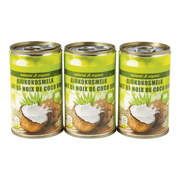 Lait de coco bio, 3 pcs