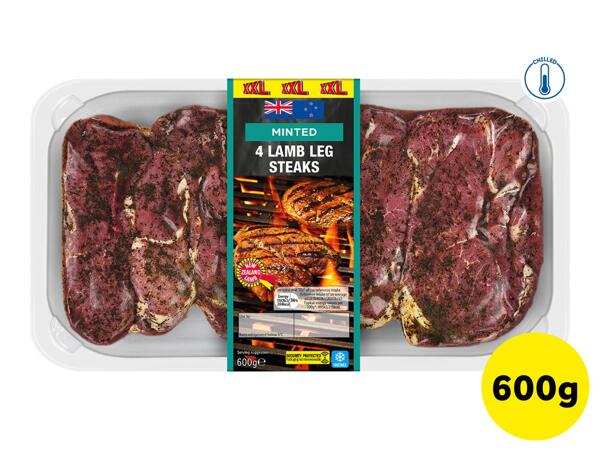 XXL 4 Minted Lamb Leg Steaks