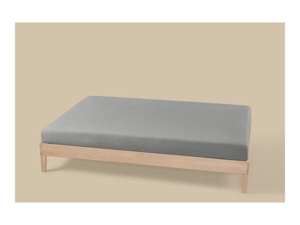 Grey Jersey Fitted Sheet - Double